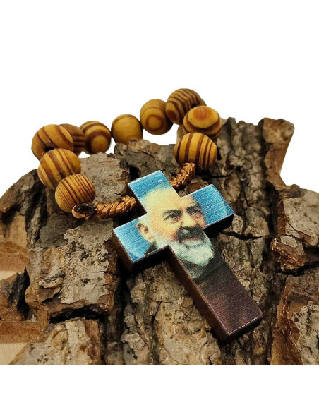 Tien bruin hout - Pater Pio