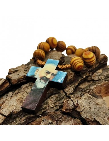 Dieci in legno marrone - Padre Pio