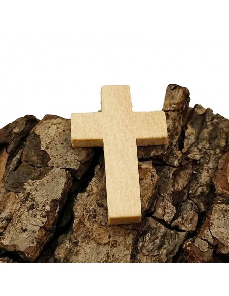 Kreuzanhänger - helles Holz