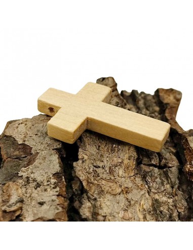 Kreuzanhänger - helles Holz