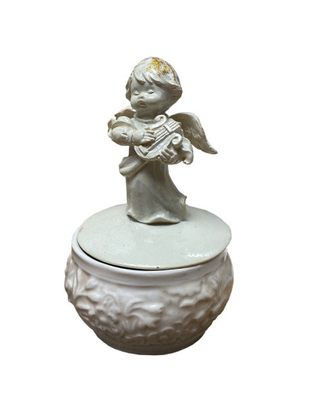 Scatole portaconfetti inglesi in ceramica angeli musicali - 3x6 pezzi