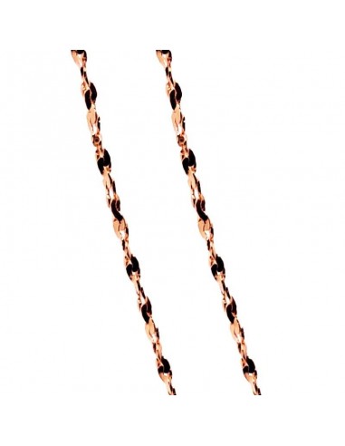 Cadena S de fantasía en plata de ley 925 con baño de oro rosa - 45 cm