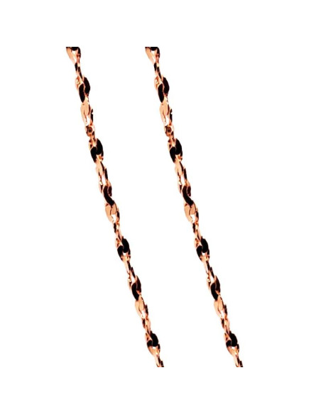 Catena Fancy S in argento 925 con placcatura in oro rosa - 45 cm