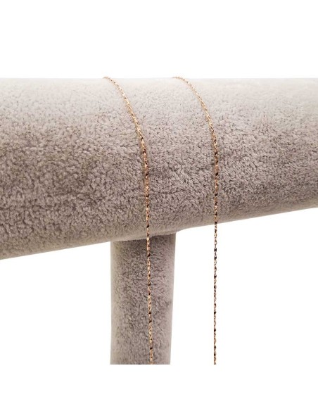 Fancy S chain in silver 925 rose gold plated - 45 cm