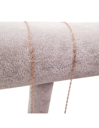 Singapore Mesh-Kette aus 925er Silber mit Roségoldbeschichtung - 45 cm