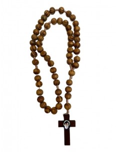Rosenkranz Sankt Charbel aus natürlichem Olivenholz