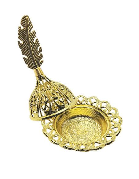 Small gold-plated incense burner - Feather 2