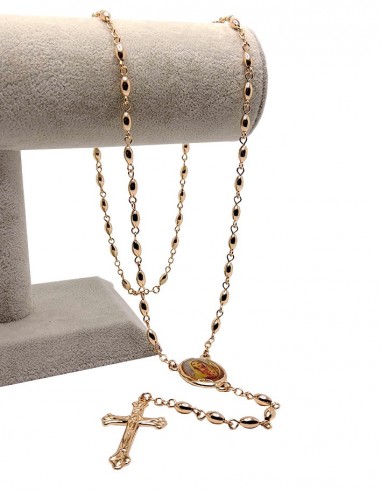 Sacred Heart of Mary rosary 18k gold plated