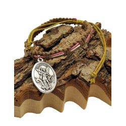 Bracelet macramé Saint Michel et Saint Raphaël – médaille réversible