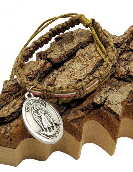 Aartsengelen Sint Michiel en Sint Rafaël gevlochten armband