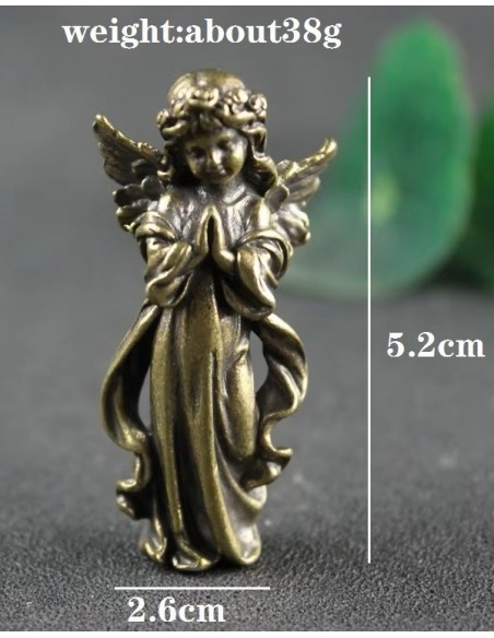 Ange petite figurine en laiton antique jolie protection