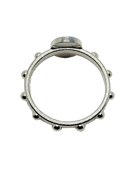 Anello rosario della Vergine Miracolosa - Blu chiaro opaco