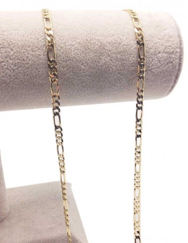 Dicke Figarokette, 14k vergoldet - 55 cm