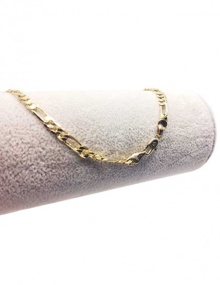 Dikke 14k vergulde figaro ketting - 45 cm