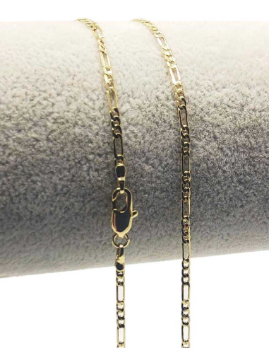 Catena figaro placcata oro 14k - 49 cm