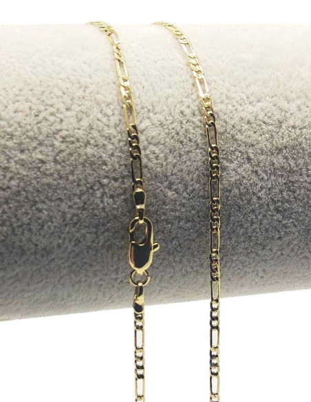 Catena figaro placcata oro 14k - 49 cm