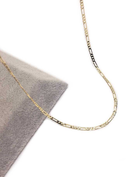 Figarokette, 14k vergoldet - 49 cm