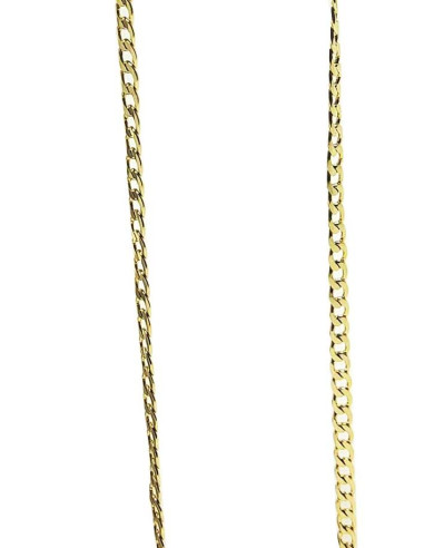 Chaîne gourmette plaqué or 14k - 44 cm