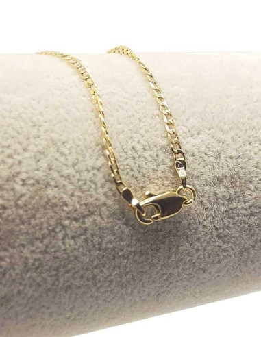 Chaîne gourmette plaqué or 14k - 44 cm