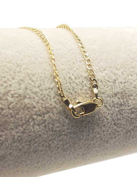 Pulsera de cadena chapada en oro de 14k - 44 cm