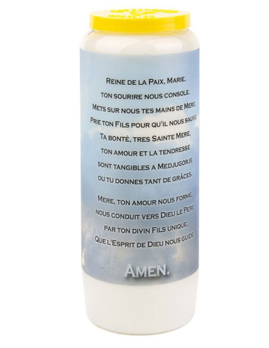 Novena candle to Our Lady of Medjugorje - 1 - carton 20 pieces