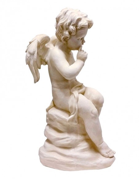 Pensive angel in polyresin - 36 cm