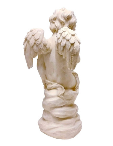 Ángel pensativo en poliresina - 36 cm