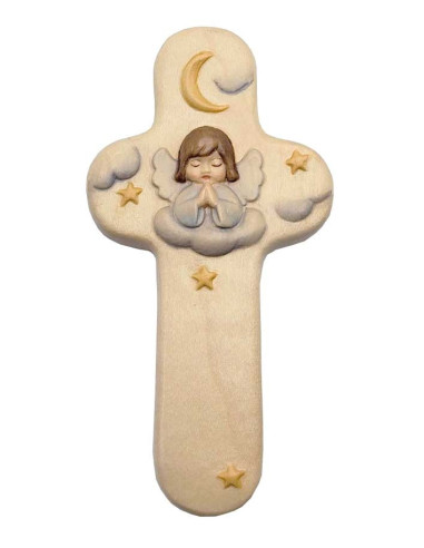 Croce bambini in legno Cielo stellato 15 cm | Battesimo