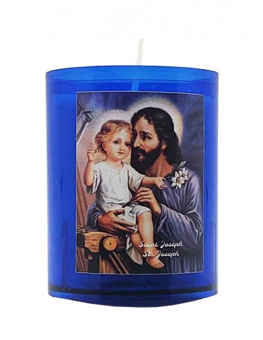 Saint Joseph blue nightlight candles - 10 pieces