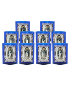 Bougies Veilleuses bleues à Saint Gabriel - 10 pièces
