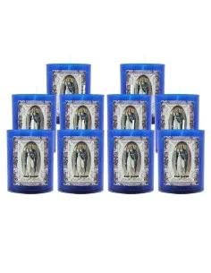 Bougies Veilleuses bleues à Saint Gabriel - 10 pièces