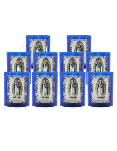 Candele notturne blu San Gabriele - 10 pezzi