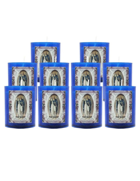 Bougies Veilleuses bleues à Saint Gabriel - 10 pièces