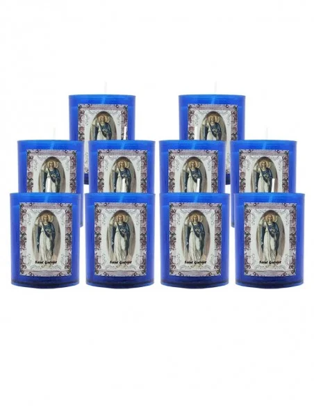 Bougies Veilleuses bleues à Saint Gabriel - 10 pièces