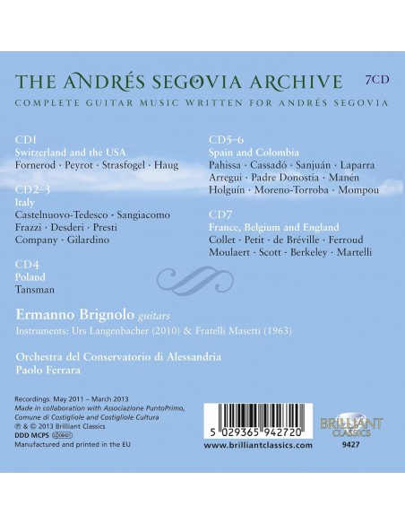 The Andrés Segovia Archive - CD