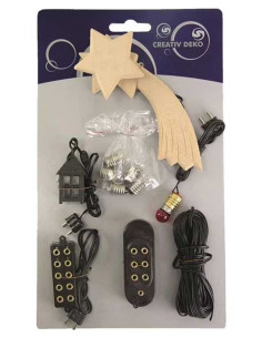 Kit Éclairage Crèche de Noël – Étoile Filante & Lanterne Lumineuses-1