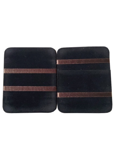 Snake-effect gold imitation leather magic card and ticket holder