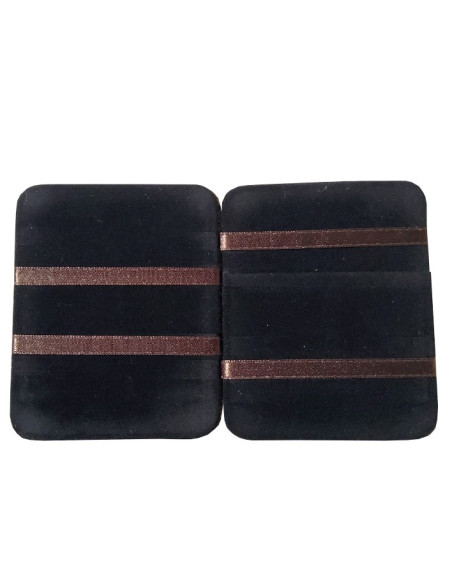 Tarjetero mágico de imitación de piel dorada con efecto serpiente