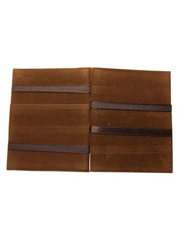 Porte-billet et porte-carte magique en similicuir brun