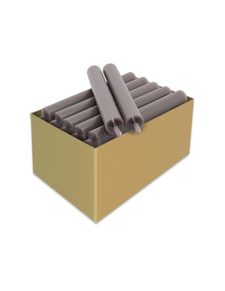 Lot de 20 bougies brunes colorées dans la masse – Décoration