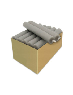 Set di 20 candele grigio chiaro colorate in massa – Decorazione naturale