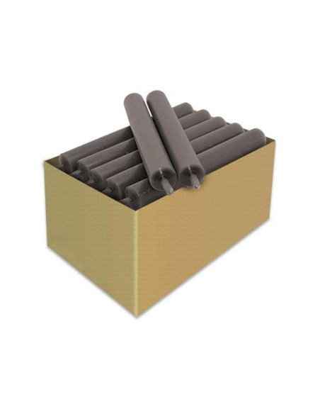 Bougies gris taupe - Lot de 20, colorées dans la masse