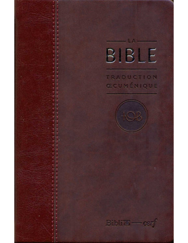 Biblia TOB con notas esenciales - semirrígida borde burdeos y dorado