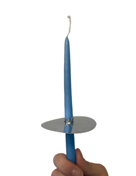 Torch holder with aluminum foil to catch candle wax drips - 60 pcs