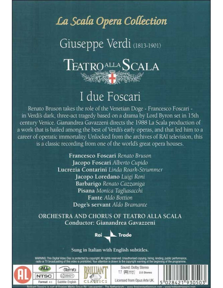 La Scala Opernsammlung: Verdi „I due Foscari“ - DVD