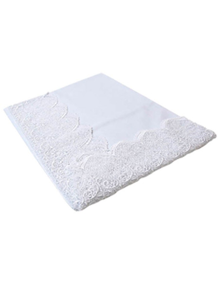 Nappe d'autel dentelle croix 2 cotés