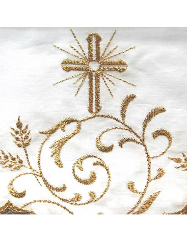 Altartuch Stickerei Kreuz Gold - 2 Seiten