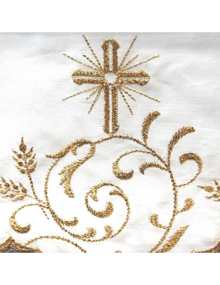 Gold cross embroidery altar cloth - 2 sides