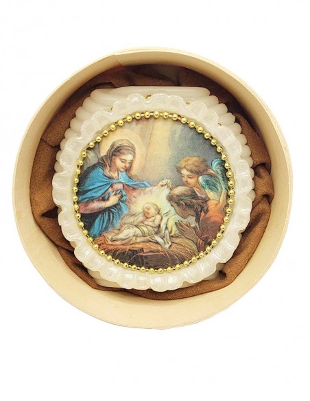 Nativity decorative candle