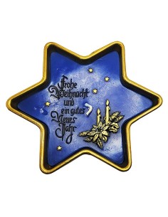 Bougie Joyeux Noël et bonne année dans un bol laiton